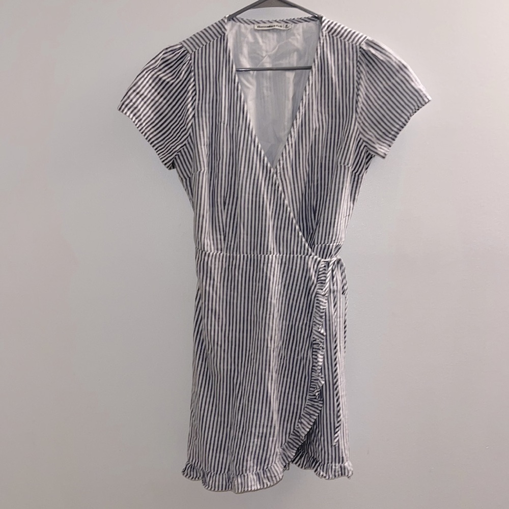 A&F Pinstripe Style Wrap Dress